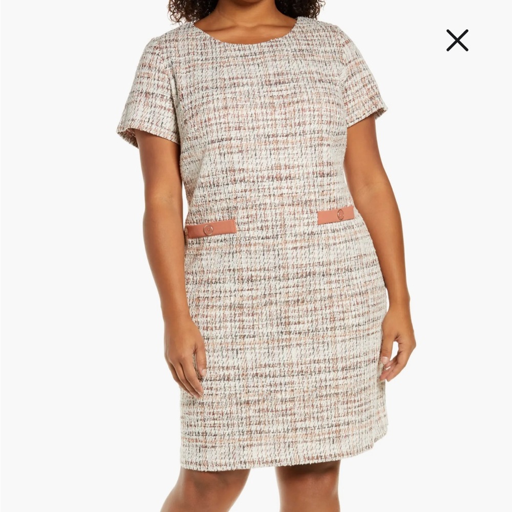 Connected Apparel Nora Tweed Pocket Detail Dress Size Misses 10